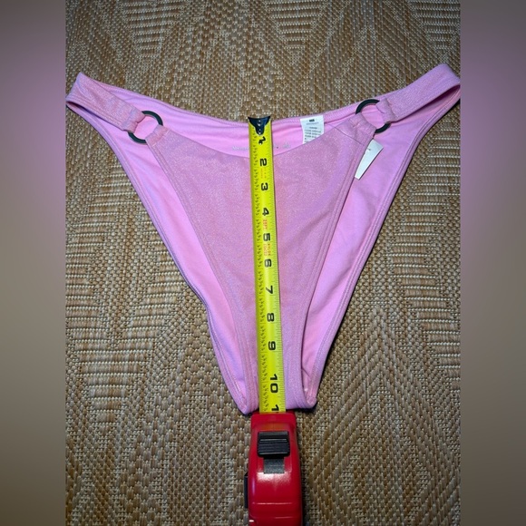 Abercrombie & Fitch Women's Pink Cheeky Bikini Bottoms,Bathing Suit,Size L,NWT - Picture 3 of 7